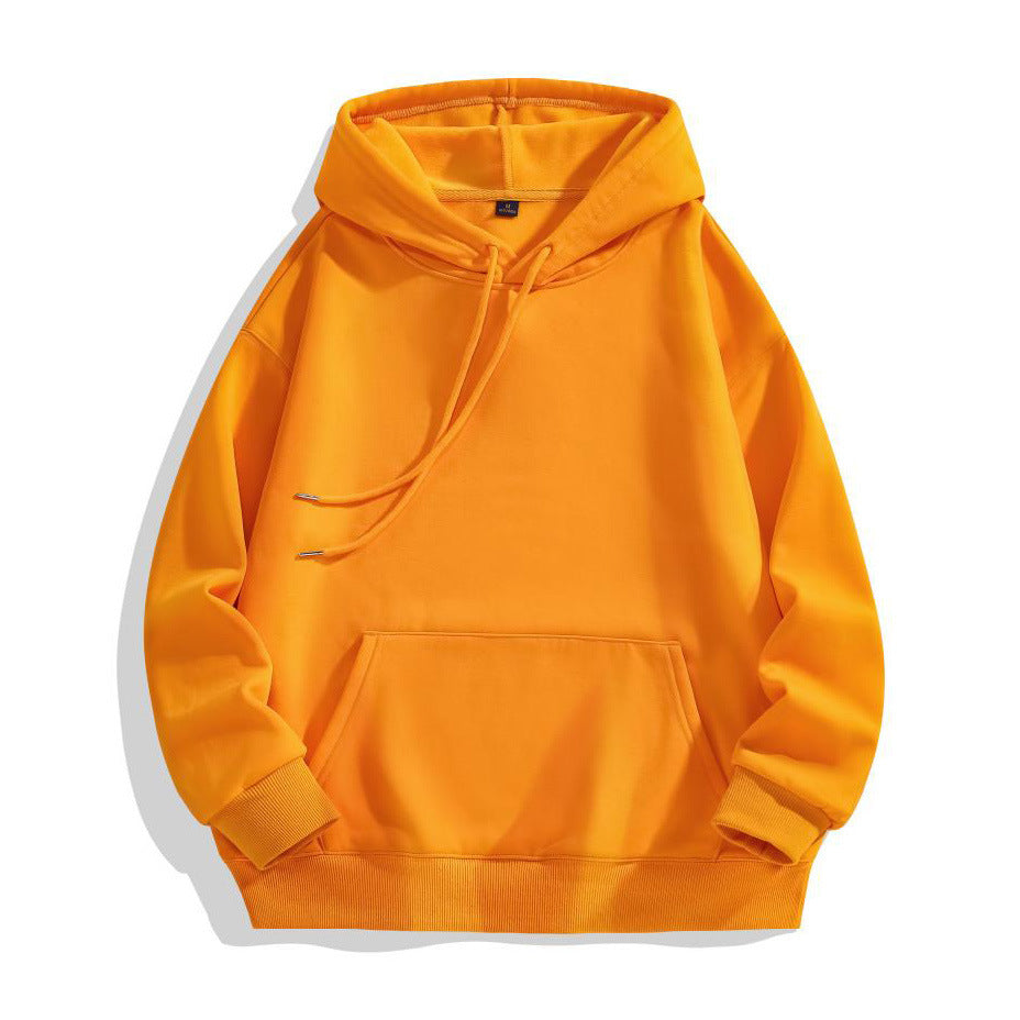 POD Heavy-duty Pure Cotton Hoodie With Plush Shoulder Loose Jacket