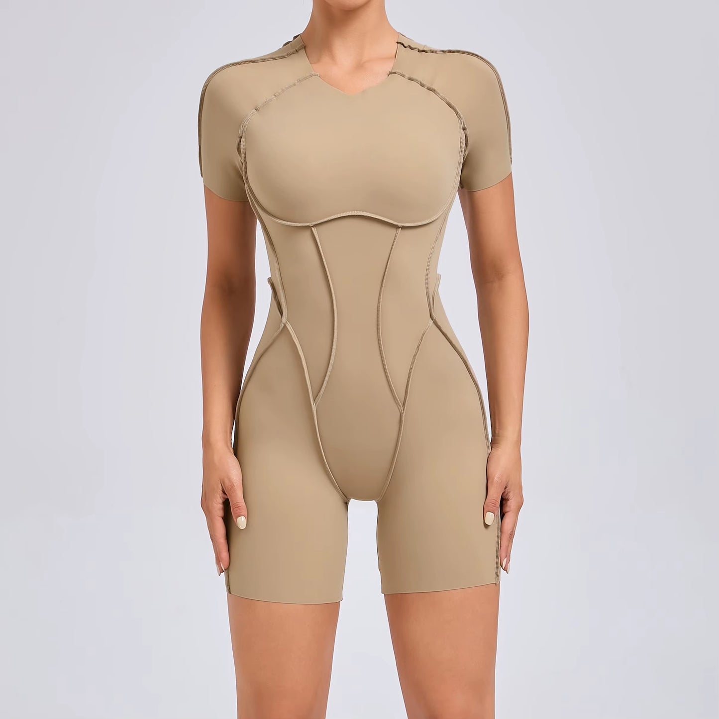 Women's Backless Scrunch Booty Jumpsuit – Gym, Yoga & Fitness Sportswear Set