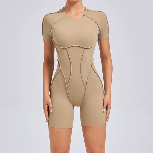 Women's Backless Scrunch Booty Jumpsuit – Gym, Yoga & Fitness Sportswear Set