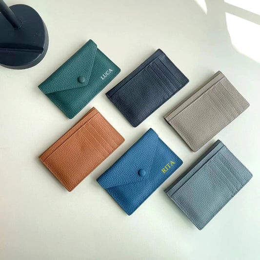 Custom  Small Wallet Fashion Luxury Personalize Name Envelope Card Holder Purse,  Gift