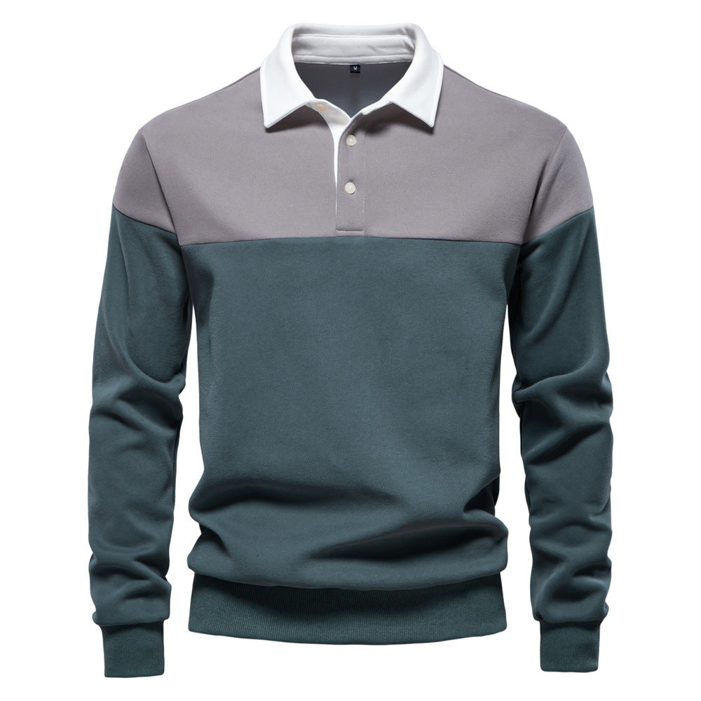 Brand New Men's Casual Long-sleeved Polo Collar Sweater