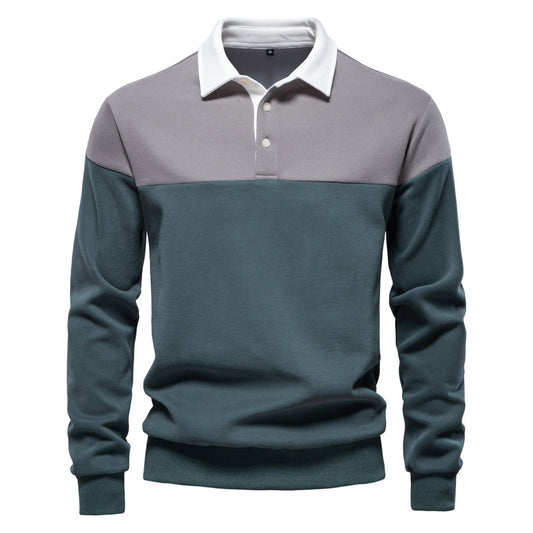 Brand New Men's Casual Long-sleeved Polo Collar Sweater