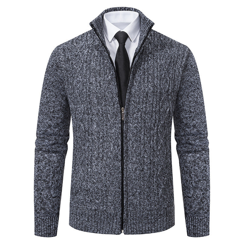 Men's Stand Collar Casual Sweater Coat - winter & autumn
