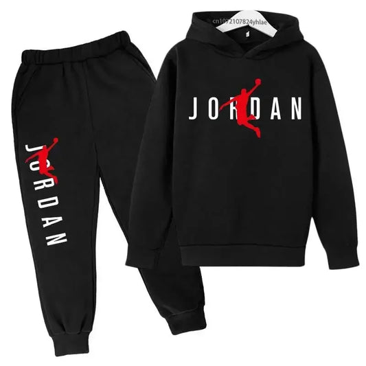 Kids Leisure Letter Print 2Pcs Hoodie+Pants Tracksuits 3-13 Years Boys-Girls Spring Autumn Outfits Street wears Children Clothes