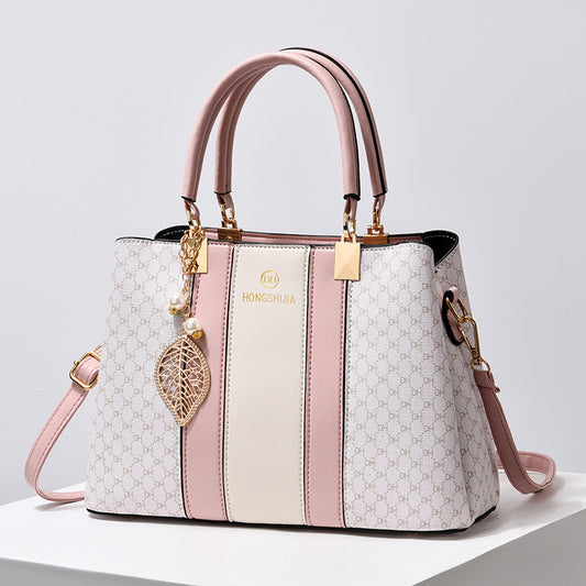 Women's Elegant Contrast Color And Versatile Crossbody Large Capacity Shoulder Handbag