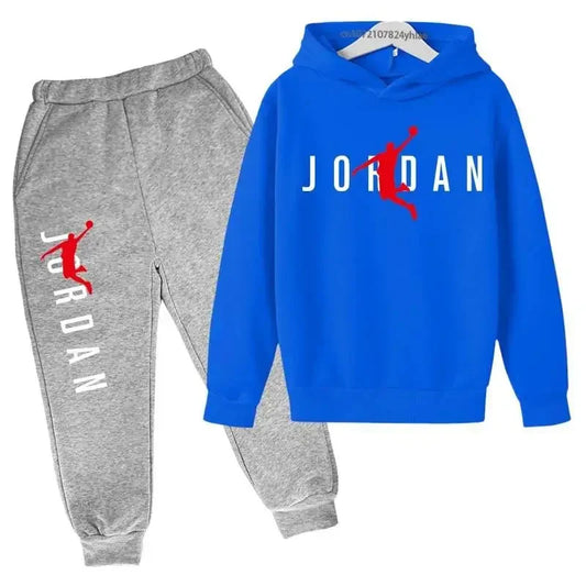 Kids Leisure Letter Print 2Pcs Hoodie+Pants Tracksuits 3-13 Years Boys-Girls Spring Autumn Outfits Street wears Children Clothes