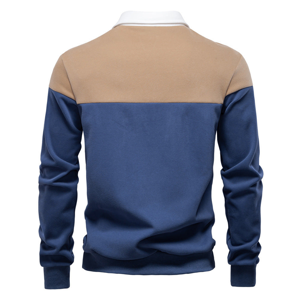 Brand New Men's Casual Long-sleeved Polo Collar Sweater