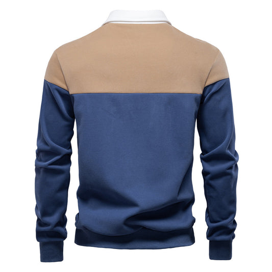 Brand New Men's Casual Long-sleeved Polo Collar Sweater