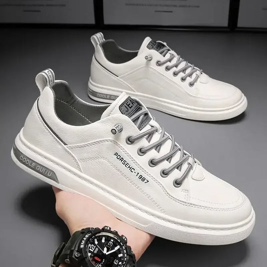 2025  Men shoes, Spring New Breathable White Shoes Men'S Sports and Leisure Board Shoes Trendy Shoes