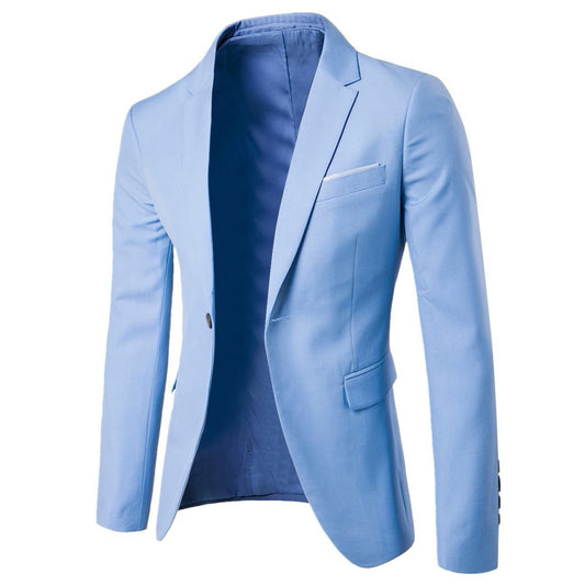Solid Color Suit Youth Fashion Slim-fitting Men's Clothing Autumn New Men's Casual