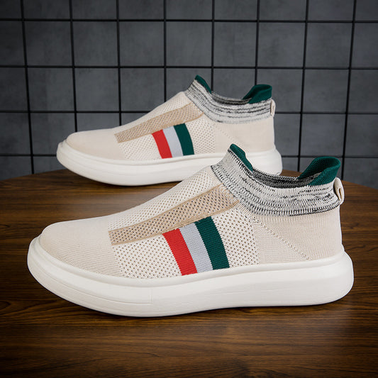Large Size Casual Flyknit Couple Sneakers