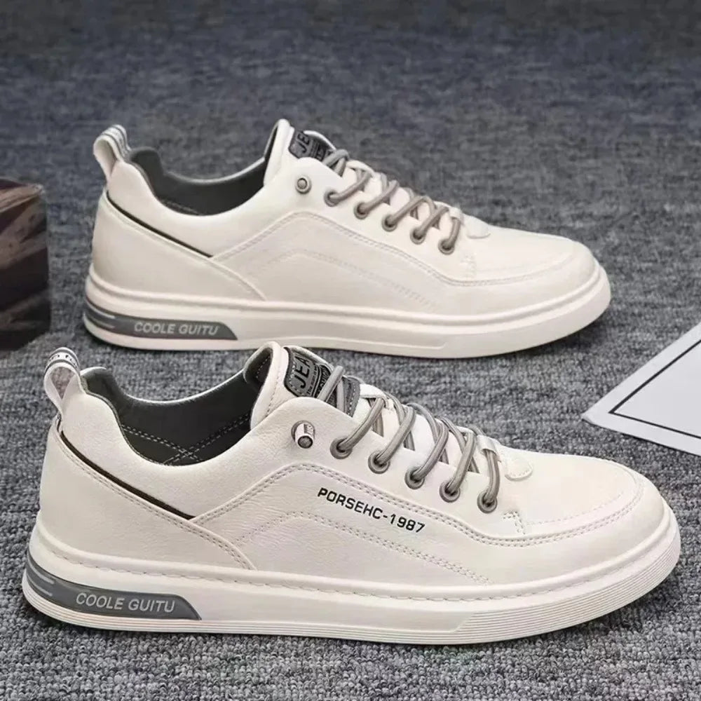 2025  Men shoes, Spring New Breathable White Shoes Men'S Sports and Leisure Board Shoes Trendy Shoes