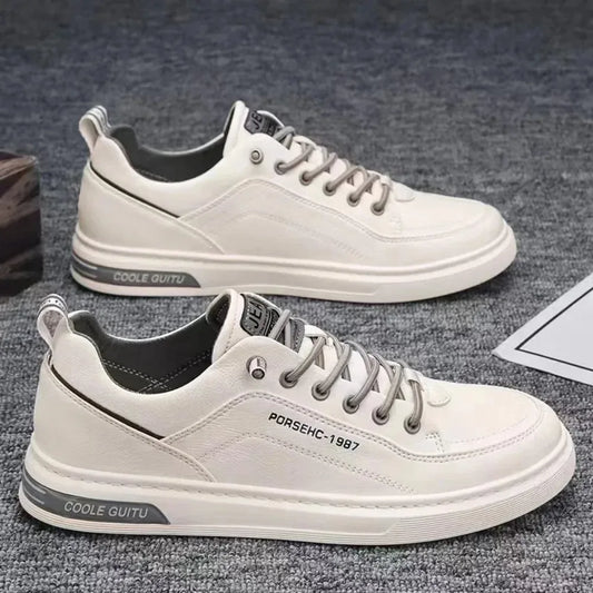 2025  Men shoes, Spring New Breathable White Shoes Men'S Sports and Leisure Board Shoes Trendy Shoes