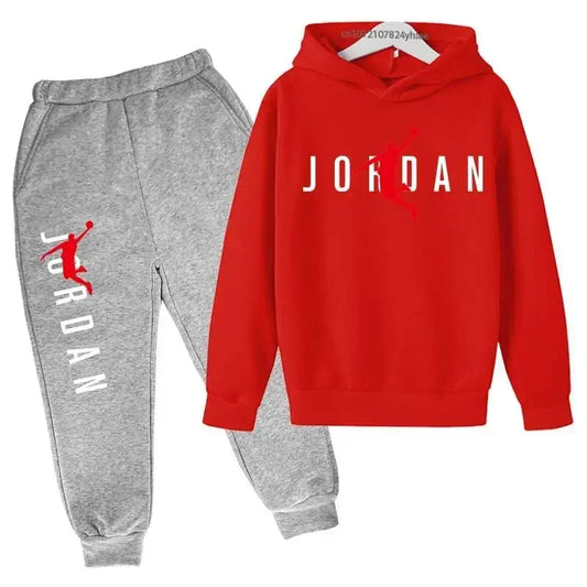 Kids Leisure Letter Print 2Pcs Hoodie+Pants Tracksuits 3-13 Years Boys-Girls Spring Autumn Outfits Street wears Children Clothes