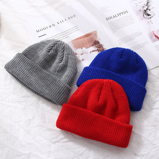 Autumn And Winter Warm Landlord Hat Melon Skin Men/Women/kids Retro Knitted Hat