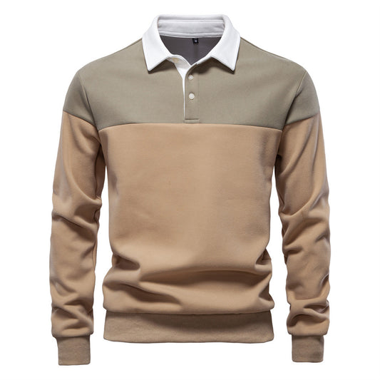 Brand New Men's Casual Long-sleeved Polo Collar Sweater